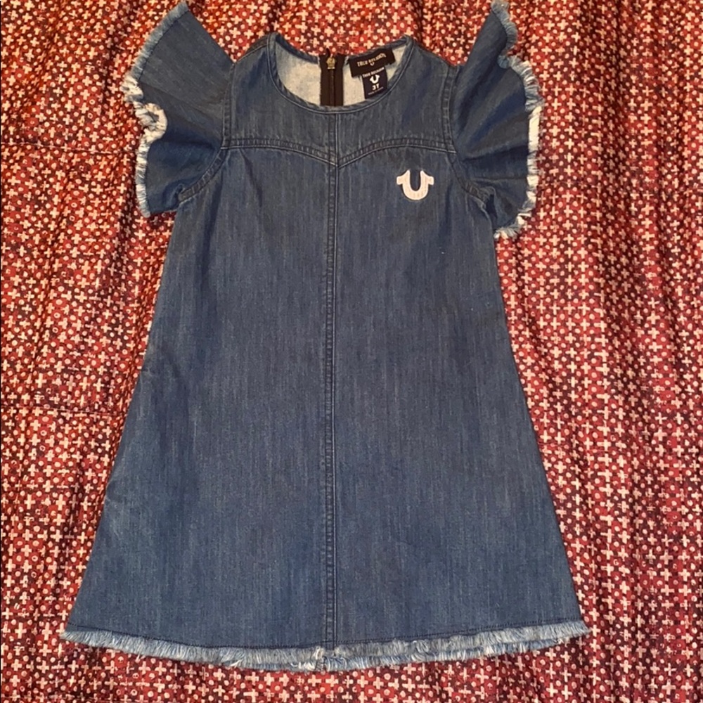 True Religion blue denim dress 3T NWOT
